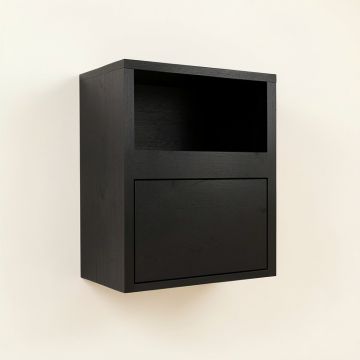 Ash Dale Wall-Mounted Entry Cabinet - Black (synthetic illustration; no displayed measurements)