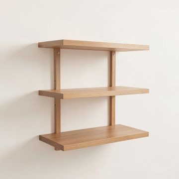 Quillen 4-Layer Modern Luxe Wooden Wall Shelf (synthetic illustration; no displayed measurements)