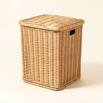 Wicker Laundry Hamper (synthetic illustration; no displayed measurements)