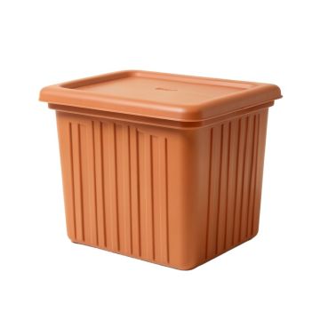 Laurel Crossing Closed Outdoor Storage Box - Terracotta
