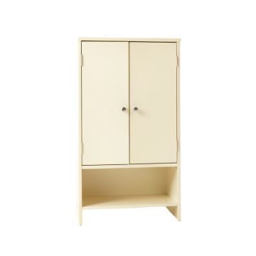 Reed Crest Wall-Mounted Laundry Cabinet - Ivory