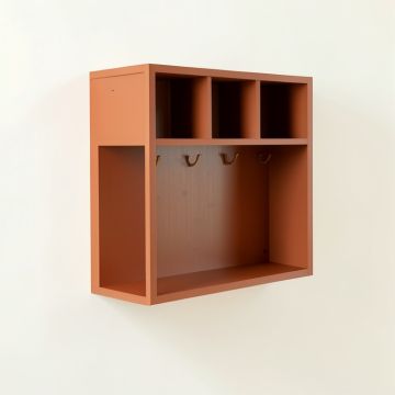 Alder Bridge Wall-Mounted Entryway Organizer Shelf - Terracotta (synthetic illustration; no displayed measurements)