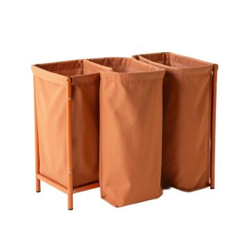 Vale Crossing Laundry Sorting Station With Plain Removable Bags - Terracotta