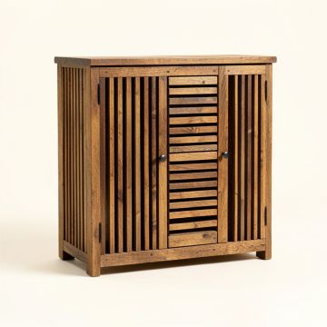 Slatted Bar Cabinet (synthetic illustration; no displayed measurements)
