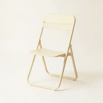 Field Branch Folding Outdoor Chair - Cream (synthetic illustration; no displayed measurements)