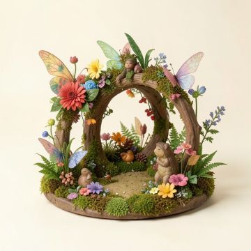 Vokolida Enchanted 5 Piece Fairy Garden Set (synthetic illustration; no displayed measurements)
