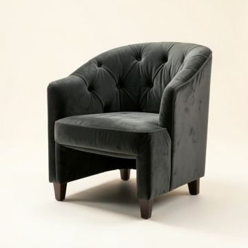 Auvray Tufted Velvet Side Chair (synthetic illustration; no displayed measurements)