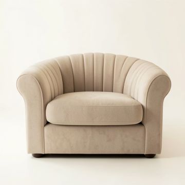 Cove Crest Upholstered Armchair - Beige (synthetic illustration; no displayed measurements)