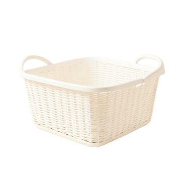 Ash Bridge Empty Storage Basket - White