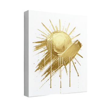 Abstract Strokes Sun And Rain Paint - Wrapped Canvas Graphic Art Print