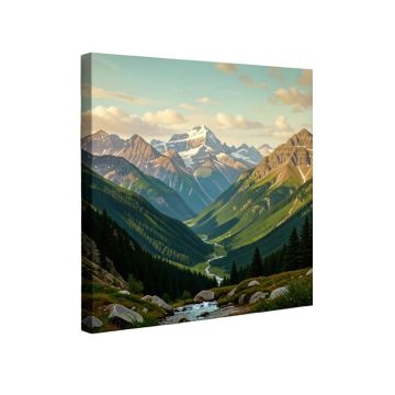 `` Canadian Rockies '' By Albert Bierstadt Print Of Painting On Wrapped Canvas