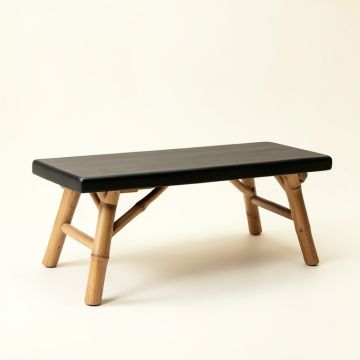 Cedar Field Indoor Bench - Black (synthetic illustration; no displayed measurements)