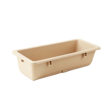 Maple Crest Empty Railing Planter With Integral Brackets - Beige