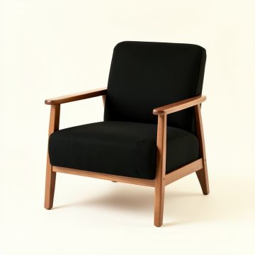 Stone Branch Upholstered Armchair - Black (synthetic illustration; no displayed measurements)