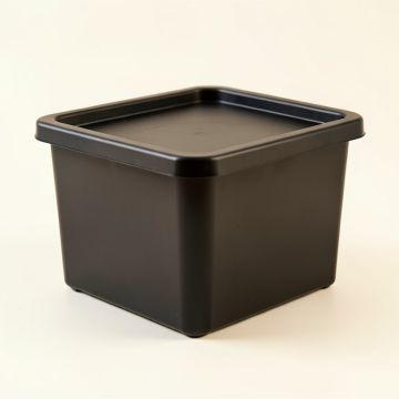 Pine Crest Closed Outdoor Storage Box - Black (synthetic illustration; no displayed measurements)