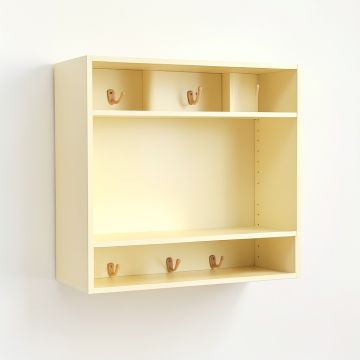 Hazel Crossing Wall-Mounted Entryway Organizer Shelf - Cream (synthetic illustration; no displayed measurements)