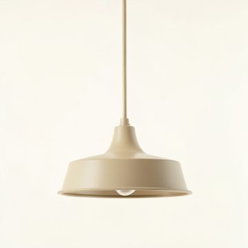 Juniper Bend Pendant Light Suspended From One Plain Cable - Beige (synthetic illustration; no displayed measurements)
