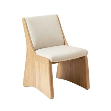 Aubreey Stacking Side Chair In Natural