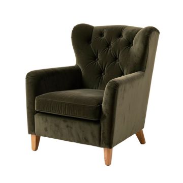 Rizzuto 25 '' Wide Tufted Velvet Wingback Chair
