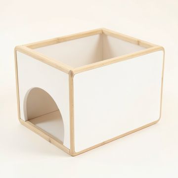 Dawn Arc Empty Furniture-Style Litter Enclosure (synthetic illustration; no displayed measurements)