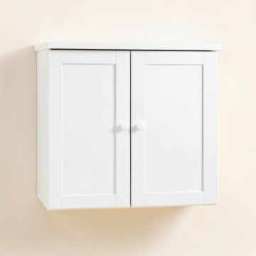 Pine Bridge Wall-Mounted Laundry Cabinet - White (synthetic illustration; no displayed measurements)
