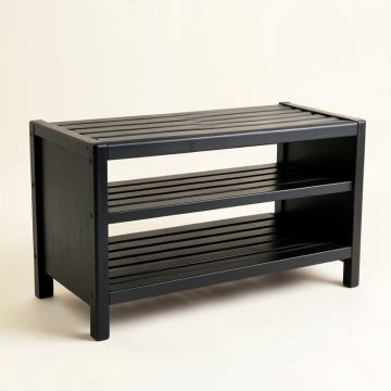 Briar Canyon Shoe Storage Bench - Black (synthetic illustration; no displayed measurements)