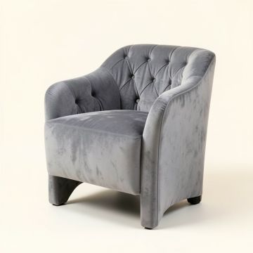 Ammaria Tufted Velvet Upholstered Side Chair In Gray (synthetic illustration; no displayed measurements)