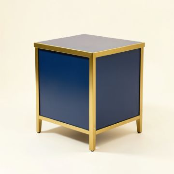 Hayti Nightstand In Blue/Gold (synthetic illustration; no displayed measurements)