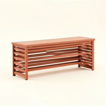 Briar Bluff Narrow Outdoor Storage Bench - Terracotta (synthetic illustration; no displayed measurements)