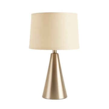 Moss Crossing Table Lamp With A Plain Fabric Shade - Beige