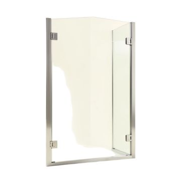 Kinkade Xl 35.25 '' W X 80 '' H Hinged Frameless Shower Door