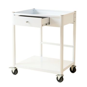 Ridge Crossing Empty Rolling Workshop Cart - White