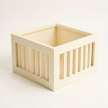 Elm Dale Empty Furniture-Style Litter Enclosure - Cream (synthetic illustration; no displayed measurements)