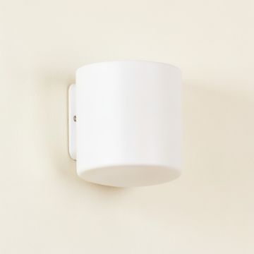 Meadow Arc Wall Sconce Mounted On A Plain Wall - White (synthetic illustration; no displayed measurements)