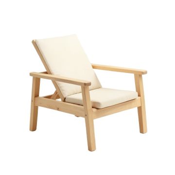 Olive Arc Outdoor Lounge Chair - Ivory (synthetic illustration; no displayed measurements)