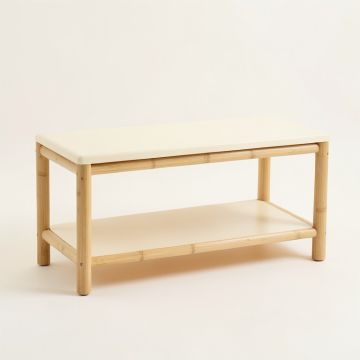 Clay Canyon Indoor Bench - Cream (synthetic illustration; no displayed measurements)