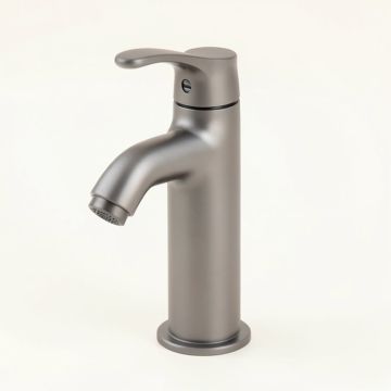 High Arch Single Handle Floor Mounted Freestanding Faucet (synthetic illustration; no displayed measurements)