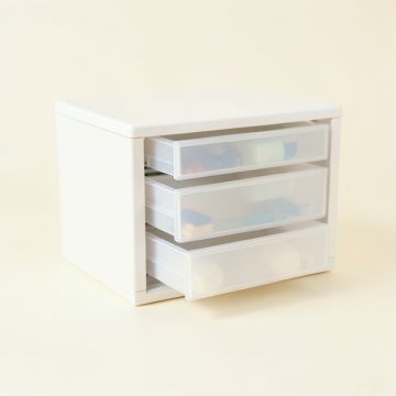 Heath Bluff Small-Parts Storage Drawer Cabinet - White (synthetic illustration; no displayed measurements)