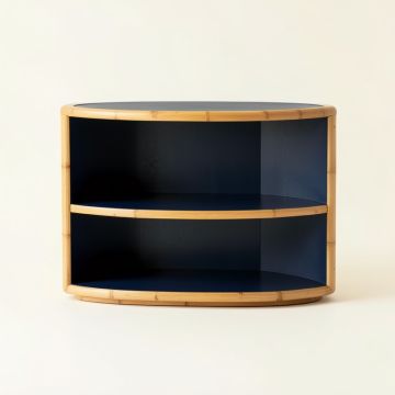 Cedar Bridge Low Bookcase - Navy (synthetic illustration; no displayed measurements)