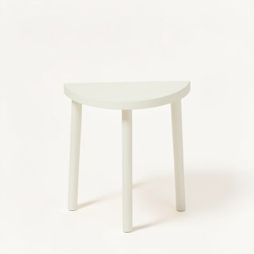 Vale Arc Compact Balcony Table - White (synthetic illustration; no displayed measurements)