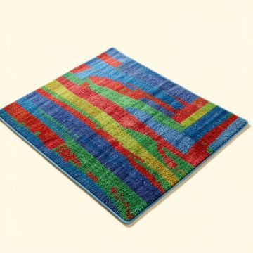 Rainbow Paint Power Loomed Blue/Green/Red Area Rug (synthetic illustration; no displayed measurements)