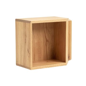 Ted 3 Piece Hexagon Oak Solid Wood Wall Shelf