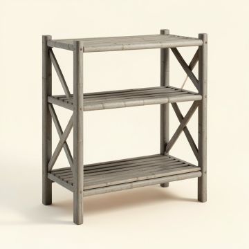 Pine Brook Empty Seed-Starting Shelving Unit Without Lights - Gray (synthetic illustration; no displayed measurements)