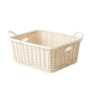 Cove Canyon Empty Storage Basket - White