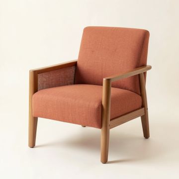 Hill Canyon Upholstered Armchair - Terracotta (synthetic illustration; no displayed measurements)