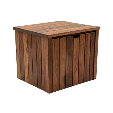 47 Gallon Acacia Solid Wood Deck Box In Brown