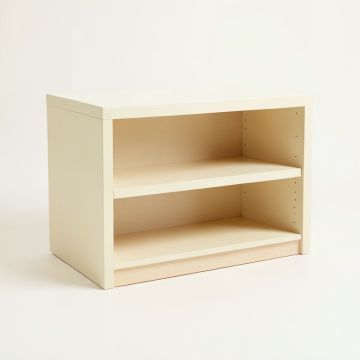 Alder Branch Low Bookcase - Cream (synthetic illustration; no displayed measurements)