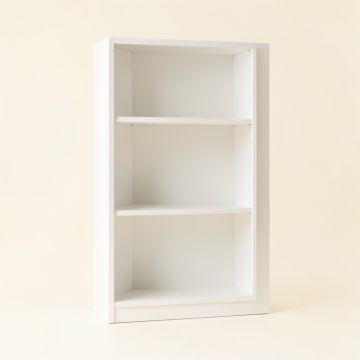 Juniper Edge Freestanding Bookcase - White (synthetic illustration; no displayed measurements)