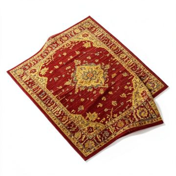 Weinmann Power Loomed Red/Yellow Area Rug (synthetic illustration; no displayed measurements)