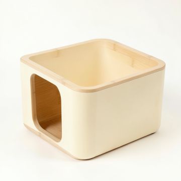Cedar Bridge Empty Furniture-Style Litter Enclosure - Cream (synthetic illustration; no displayed measurements)